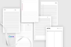 Notebook Lined Blank Paper Template