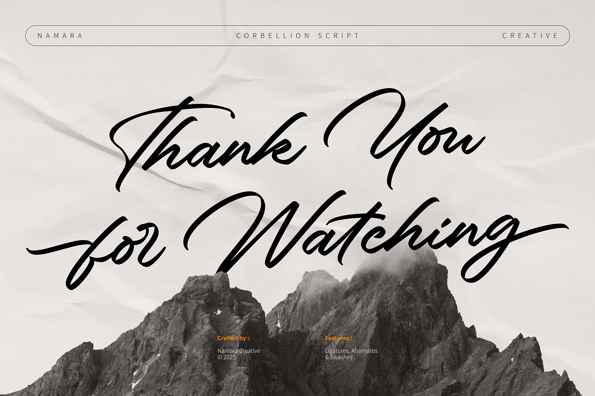 Corbellion - Elegant Script Font, a Script Font by Namara Creative Studio (Photo 14 of 14)