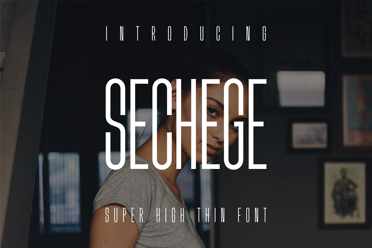 Sechege Lite Slim Font, a Sans Serif Font by Monoletter Studio (Photo 1 of 4)
