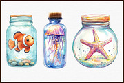 Pastel Aquarium Fish In Jar Clipart, an Illustration by Sublimation Artist (Thumbnail 3 of 6)