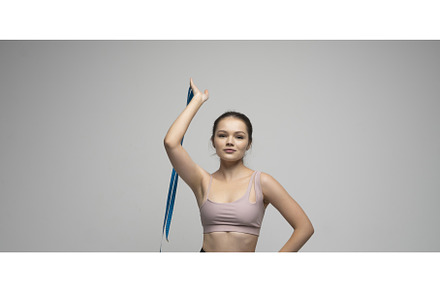 Brunette woman with a measurement, a Person Photo by volodymyrshtun13795