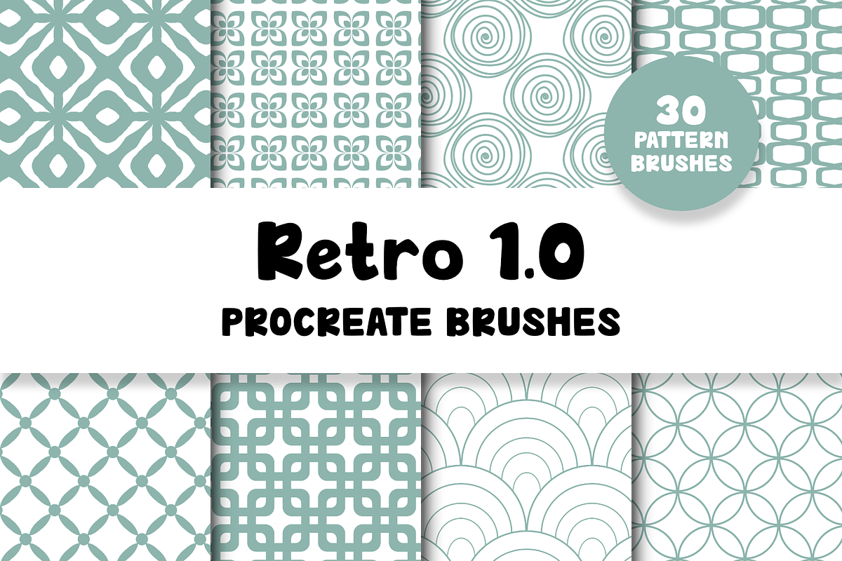 Retro 1.0 Procreate Brushes, a Brush Add-On by Design av MAD (Photo 1 of 7)