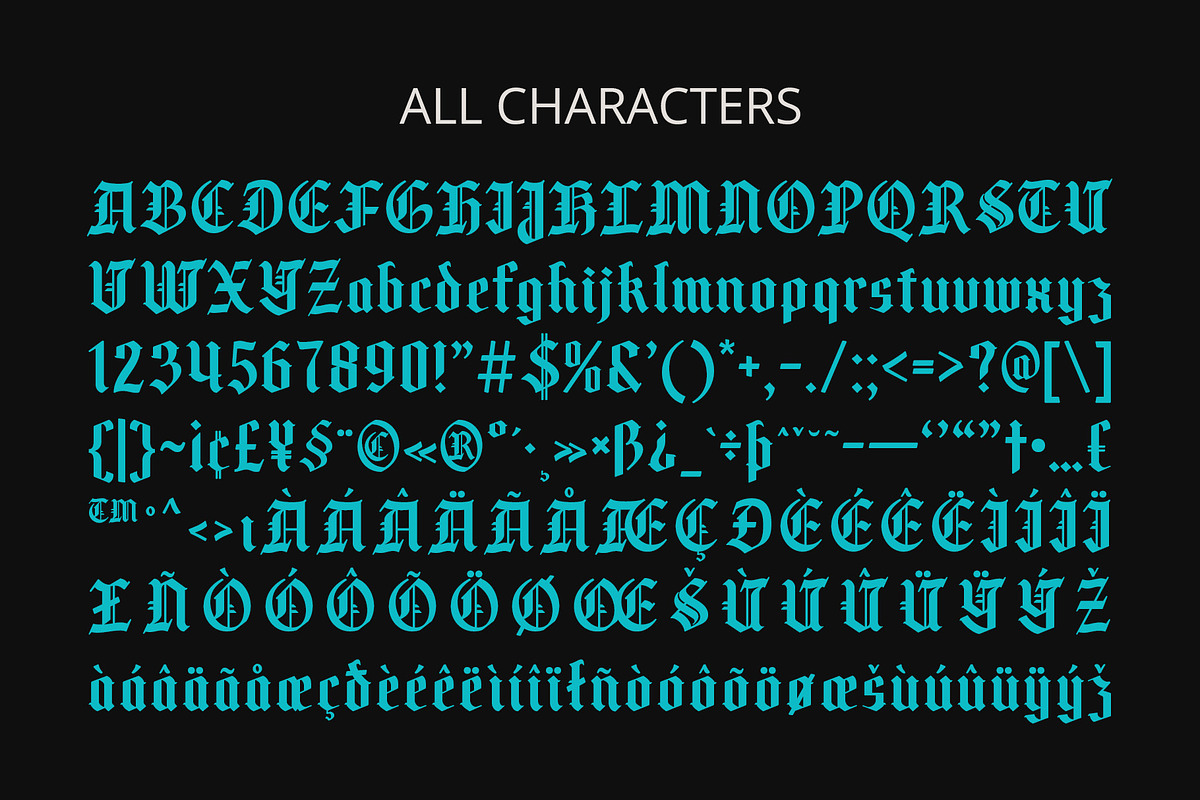 CS Claes – Old English Font, a Blackletter Font by Craft Supply Co. (Photo 8 of 8)