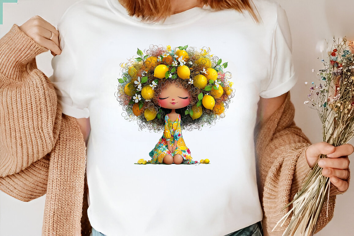Whimsical lemon Girl Clip Art, an Illustration by CreationArt (Photo 3 of 7)