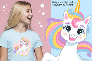 Cute Unicorn 4 Illustration 10 In 1