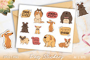 Funny cartoon purebred dogs, an Animal Illustration by Boo Guevara Shop (Thumbnail 1 of 5)