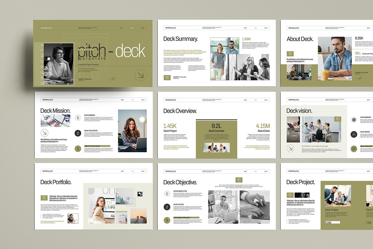 Corporate Pitch Deck Presentation, a Presentation Template by MightyDesign (Photo 1 of 8)