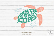 Amalfi Coast Word Art in sea turtle, an Object Graphic by DigitalDesignsLaura (Thumbnail 1 of 4)