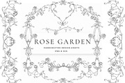Rose Garden LineArt, a Decorative Illustration by AW Studios (Thumbnail 1 of 9)