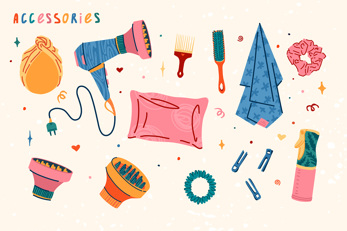 Curly Girl Method illustrations, an Illustration by Uniyok (Photo 2 of 10)