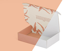 Cardboard Mailer Box Mockup Set