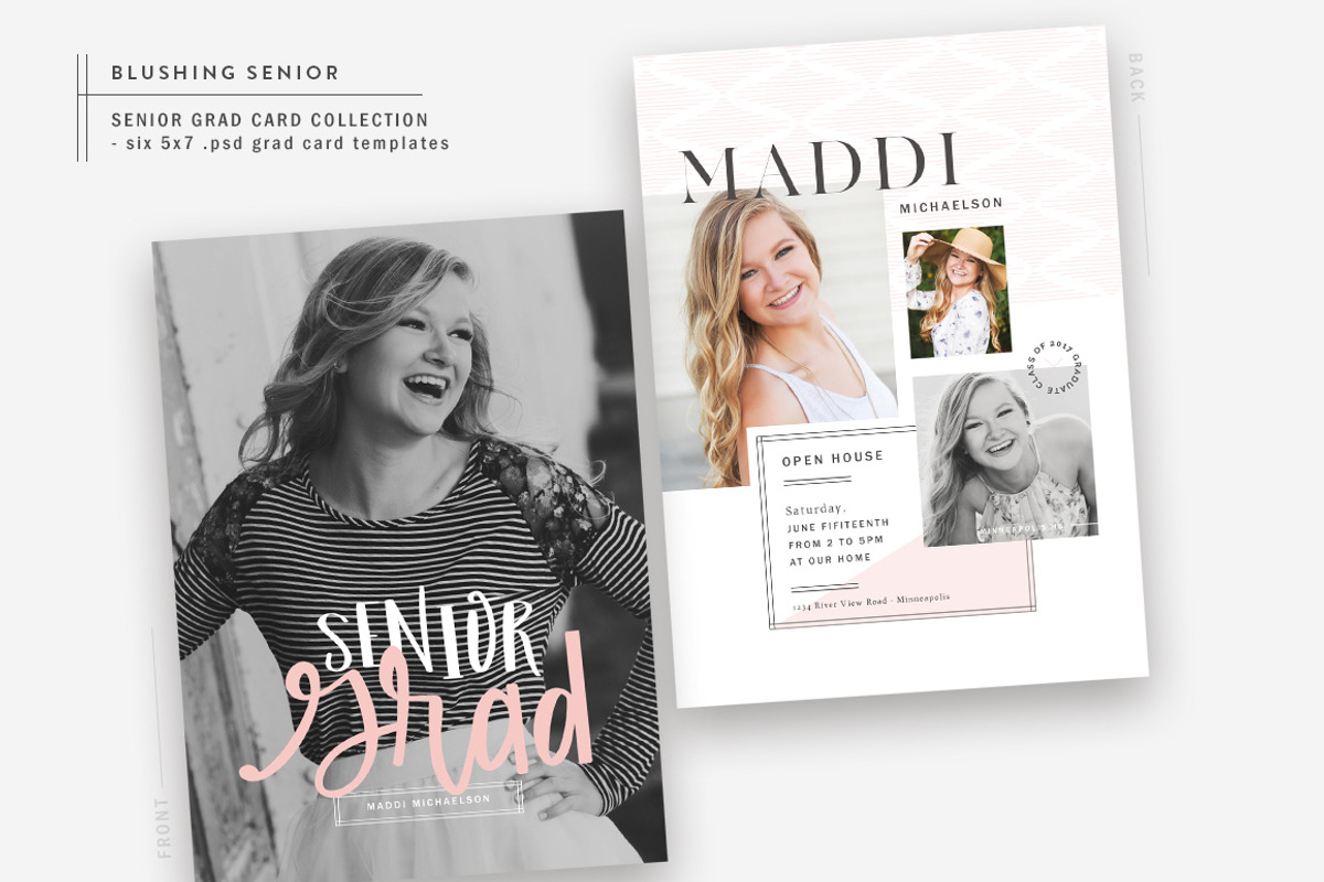 Graduation Card Bundle | Blushing, a Card Template by The Modern Collective (Photo 5 of 7)