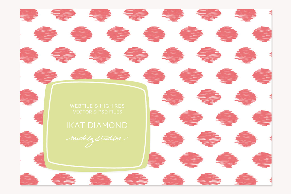VECTOR & PSD Ikat Diamond tile & pa