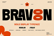 Bravoon — Bold Display Typeface, a Sans Serif Font by Muksal Creative (Thumbnail 1 of 12)