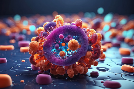 danger virus in blood. Generative Ai, an Abstract Photo by Ales Munt