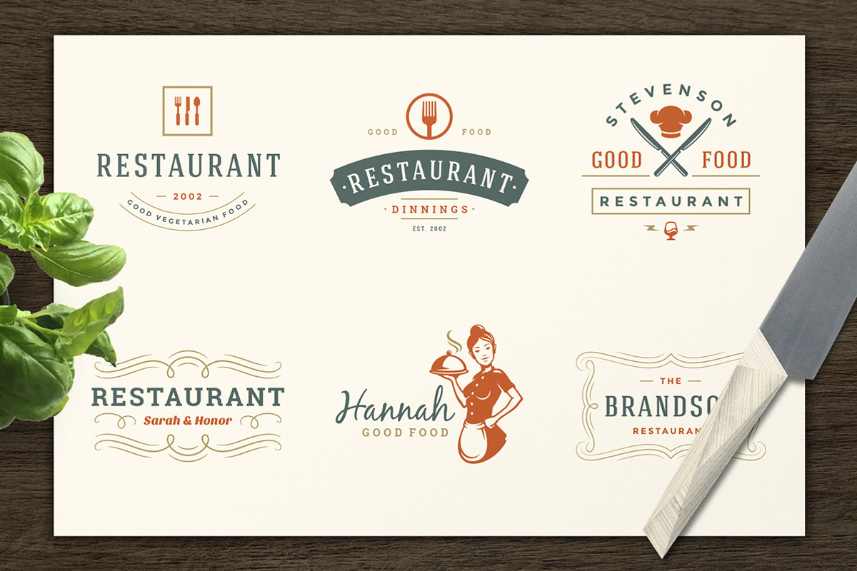 Restaurant Logos & Badges Bundle, a Branding & Logo Template by Vasya Kobelev (Photo 52 of 54)