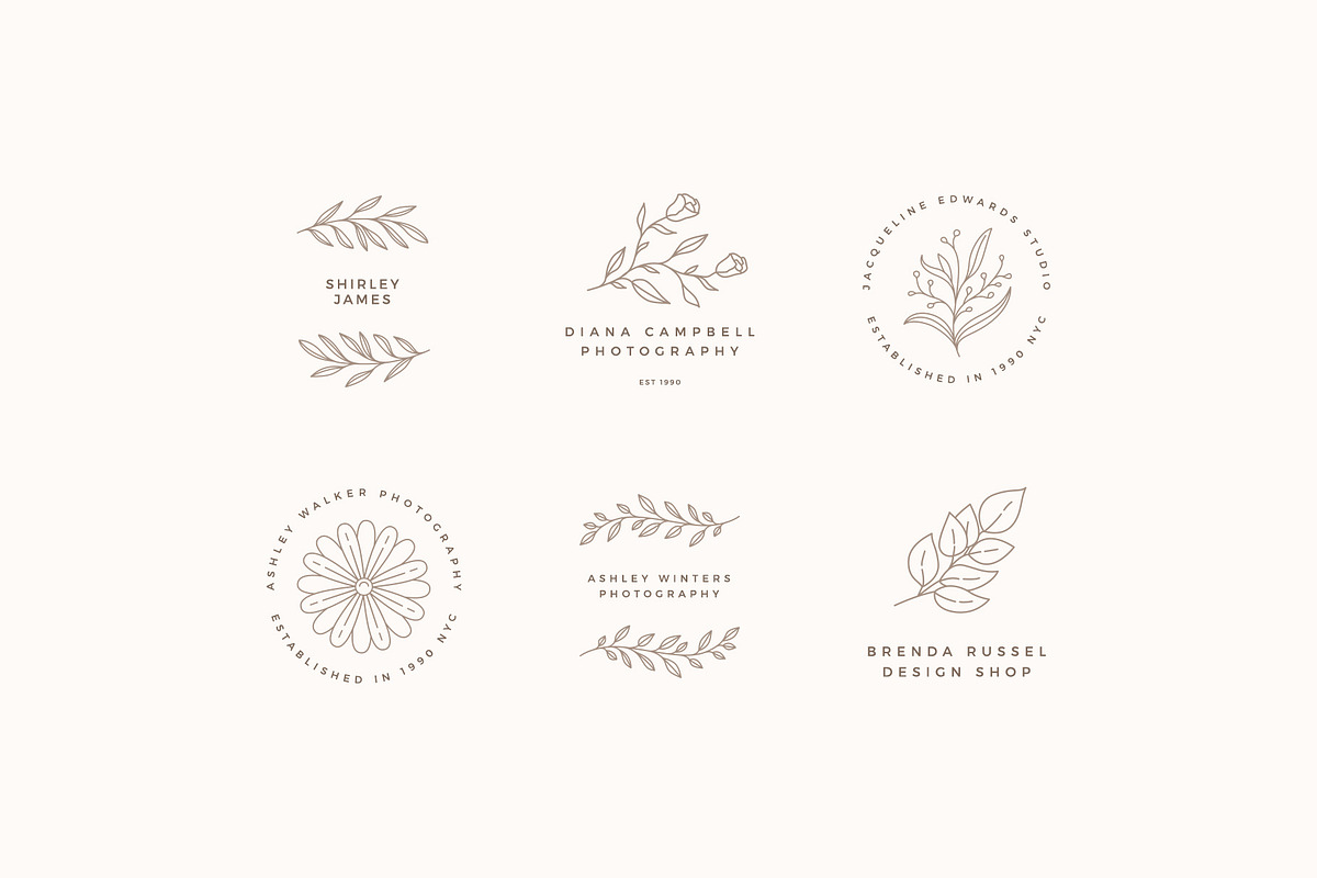 100 Floral Logo Templates, a Branding & Logo Template by AlienValley (Photo 7 of 9)