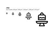 50 Birthday Party Icons, an Outline Icon by Side Project (Thumbnail 5 of 8)