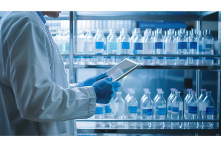 Doctor Holding Tablet in Lab, a Health & Medical Photo by CREATIVEDEF