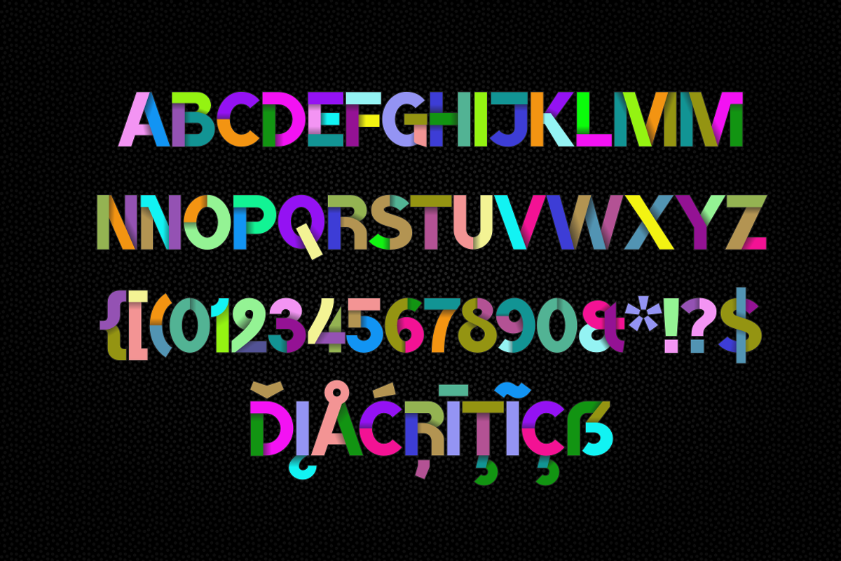 Color fonts BroshK2-candy & white preview 2