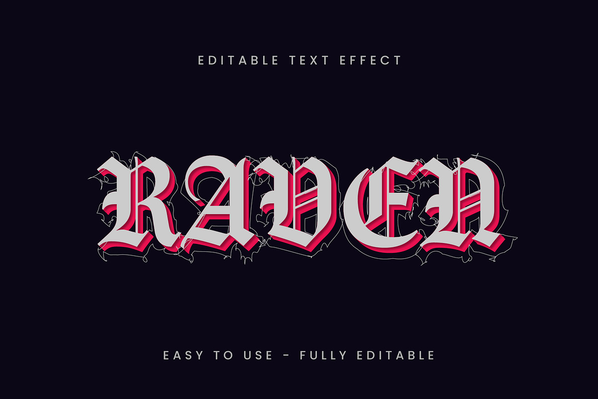 Gothic Medieval Outline Text Effect