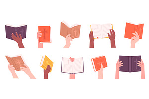 Hands with bible. Human hands, an Illustration by LadadikArt