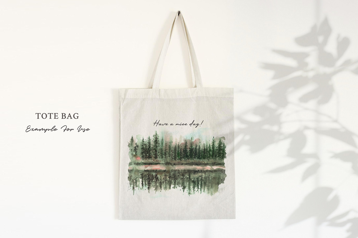 Watercolor Pine Trees & Lake, an Illustration by Yorda Studio (Photo 13 of 13)