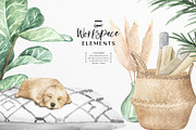 Watercolor Workspace Elements, a Decorative Illustration by beehouse studio (Thumbnail 9 of 14)