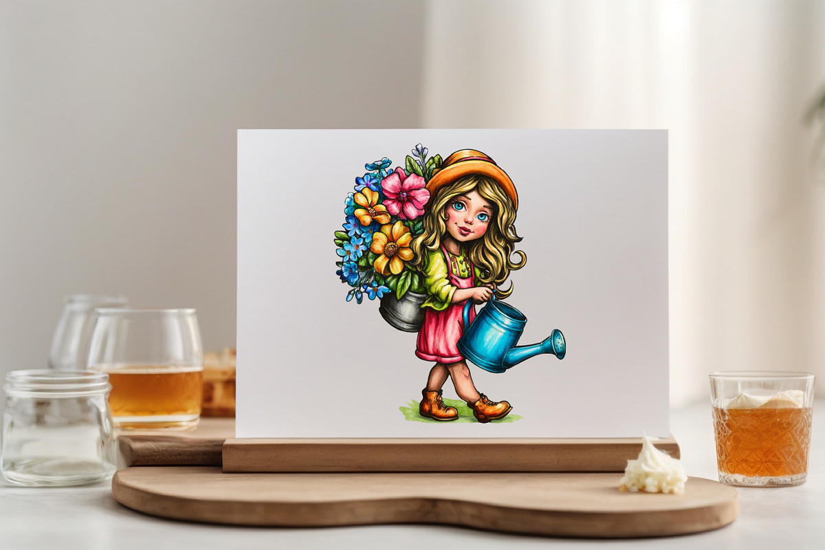 Watercolor Bright Summer Clipart Bun, an Illustration by SVGArt (Photo 4 of 9)