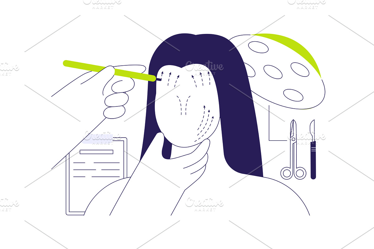 Facelift abstract concept vector, a Healthcare Illustration by Visual Generation
