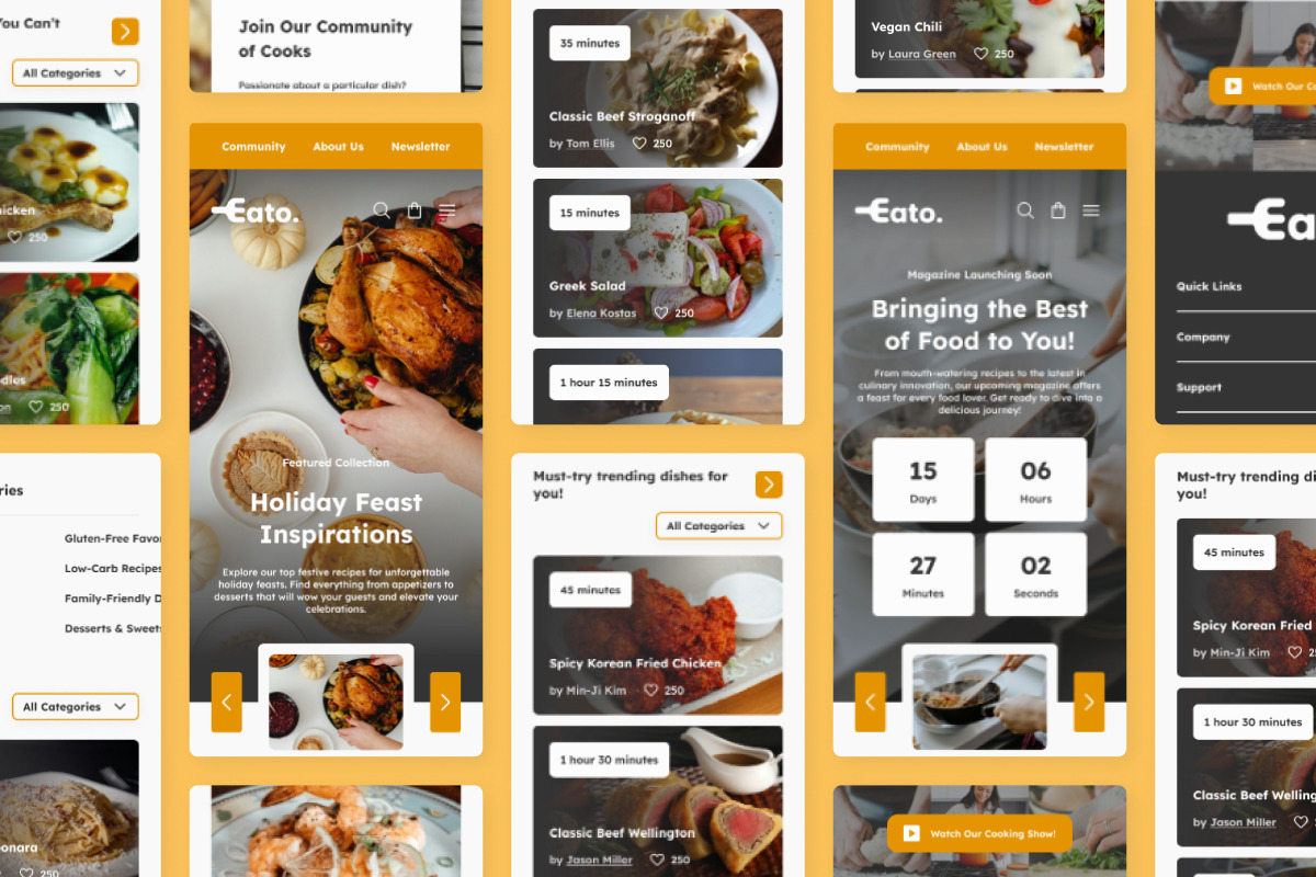 Eato - Food Recipe Landing Page V1, a Landing Page Template by twinstd (Photo 3 of 5)