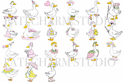 21 Silly Goose Clipart PNG, an Animal Illustration by Pati Charm Studio (Thumbnail 2 of 8)