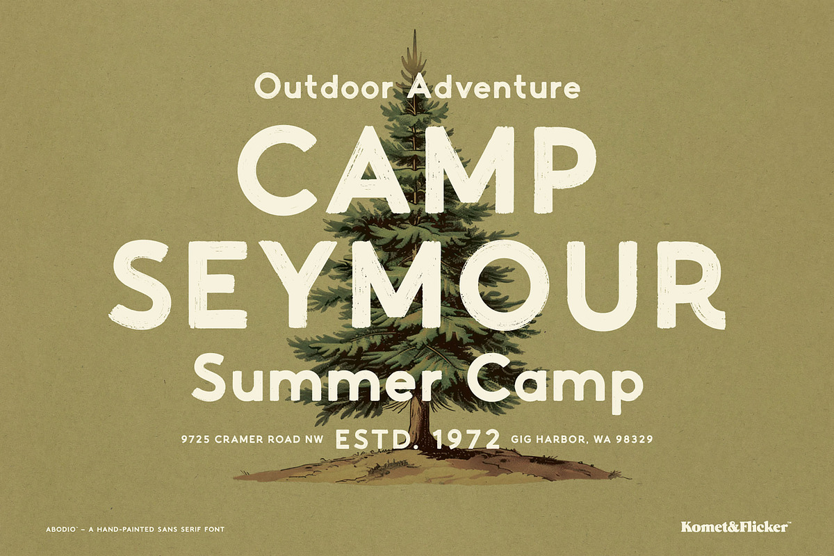 Abodio - A Hand-Painted Font, a Sans Serif Font by Komet & Flicker (Photo 12 of 15)