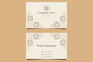 Natural Floral Business card, a Marketing Template by sekitarief