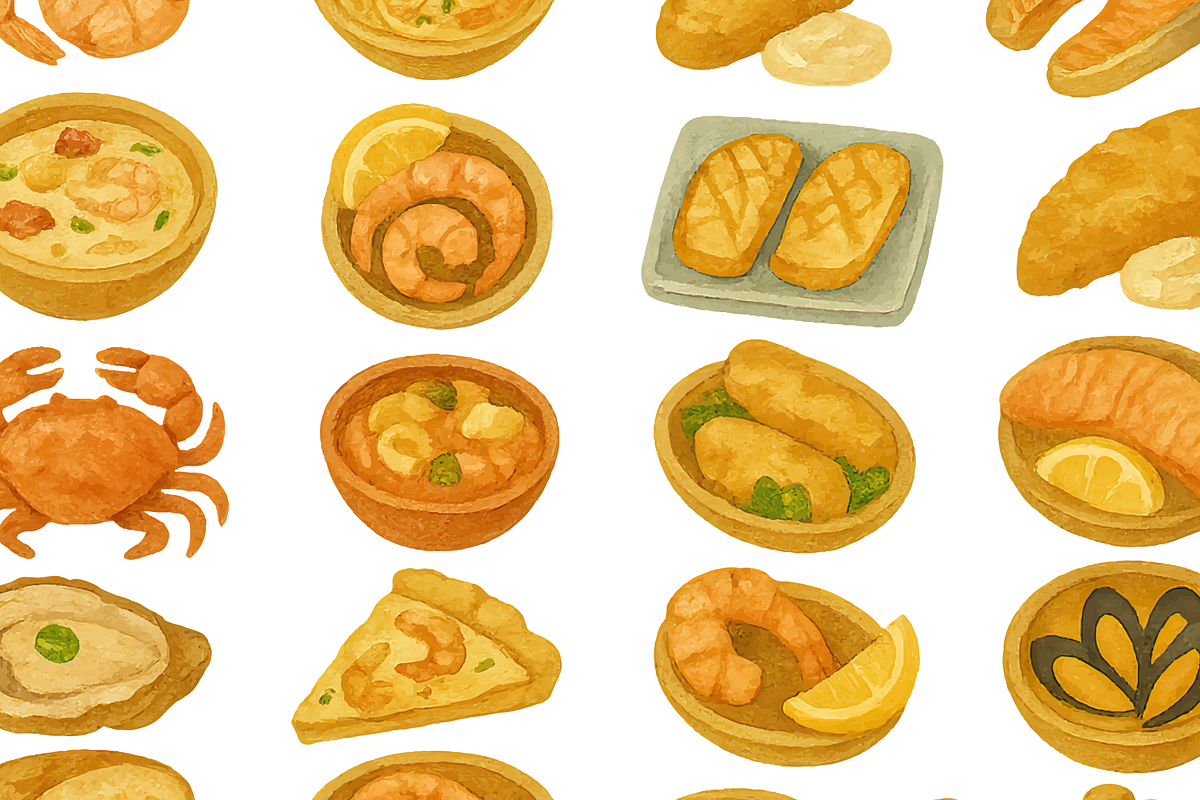 Seafood Dishes Set, an Object Graphic by RT Studio (Photo 3 of 4)