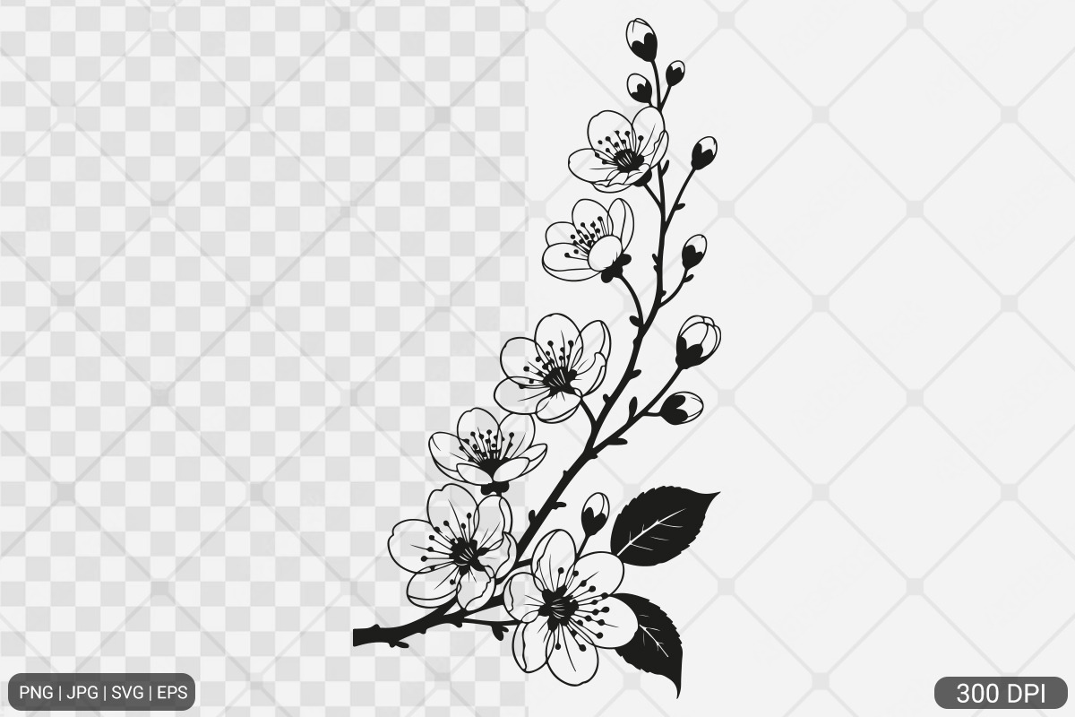 Cherry Blossom SVG PNG Bundle, an Illustration by Actual Pixel (Photo 20 of 33)