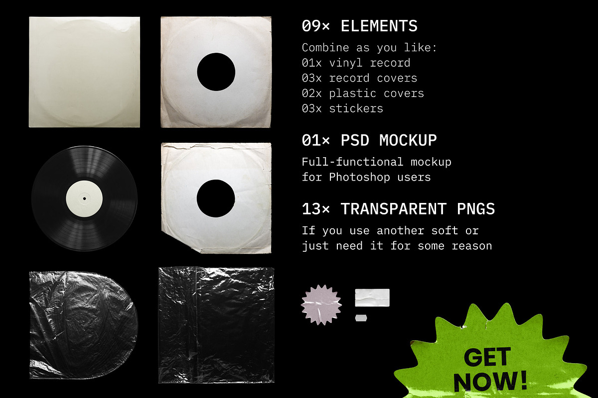 Vinyl Record Mockup, a Packaging Mockup by BULBFISH (Photo 10 of 10)