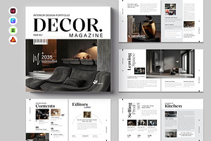 Square Interior Design Magazine, a Magazine Template by Spark_Creative