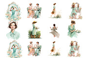 Watercolor Spring Scenes Clipart, an Illustration by DreamArtGraphic (Thumbnail 3 of 4)