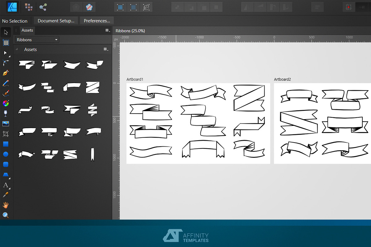 Ribbons Affinity Designer SVG, an Object Graphic by Affinity Templates (Photo 3 of 3)