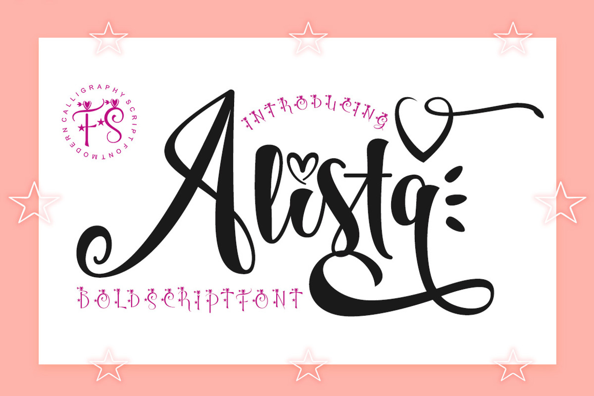 Alista script, a Script Font by Franstudio (Photo 1 of 11)