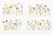 90 Whimsical Flowers Clipart, a Decorative Illustration by Anna Studio (Thumbnail 11 of 12)