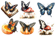 Halloween Butterfly Garden Clipart, an Illustration by Designworld (Thumbnail 4 of 5)