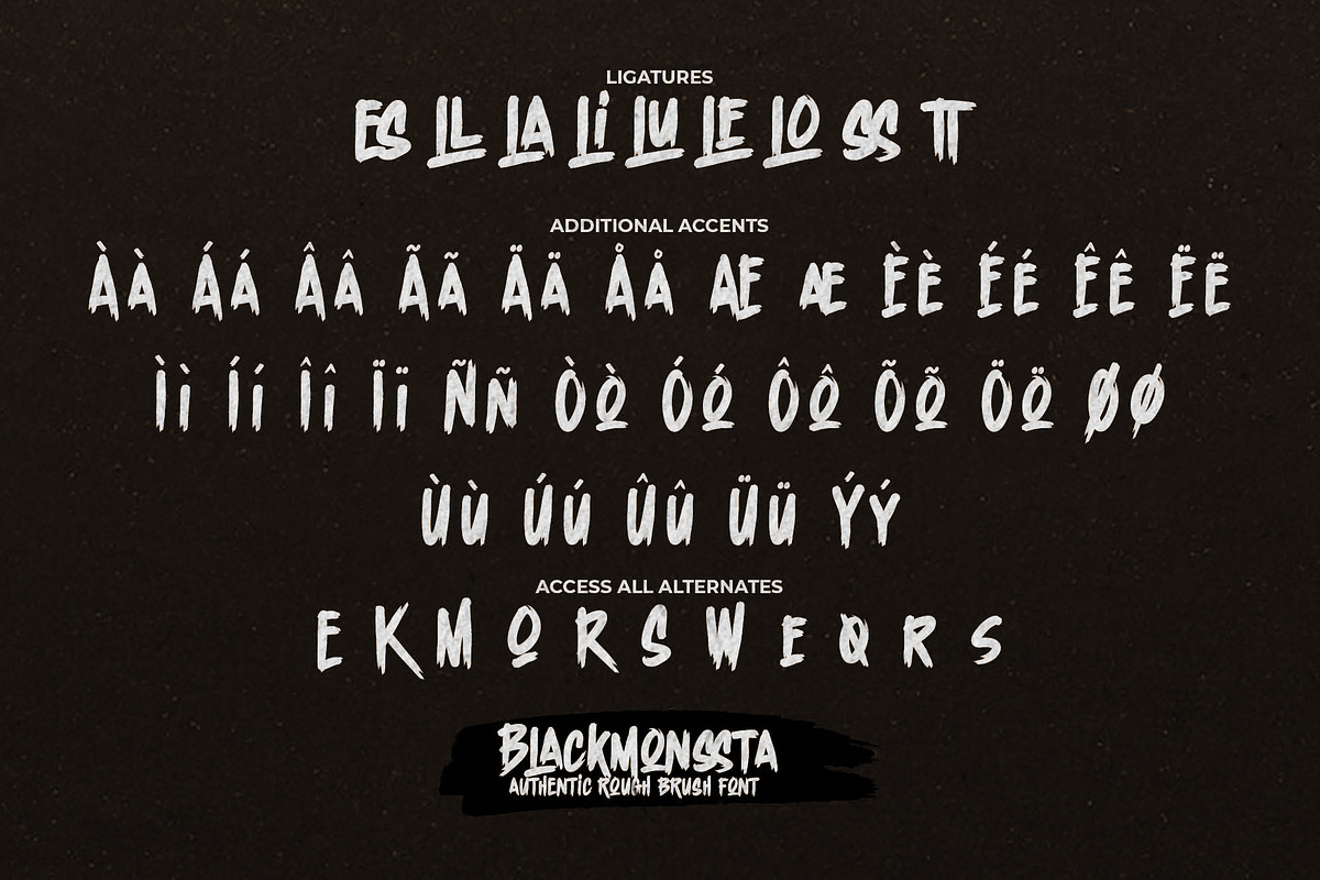 Blackmonssta – Authentic Brush Font, a Handwritten Font by Almarkhatype (Photo 4 of 10)