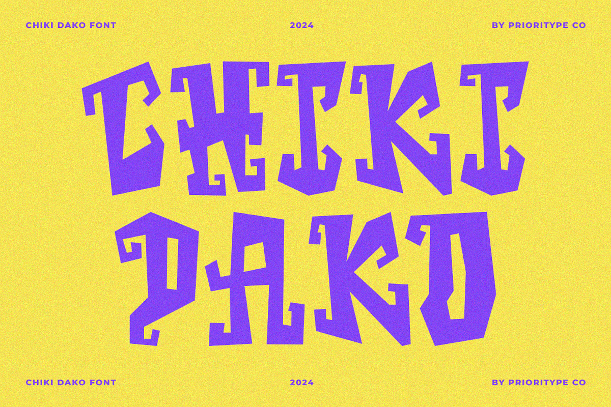 Chiki Dako - Playful Display Font, a Symbol Font by Prioritype Co (Photo 1 of 6)