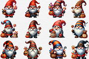 Halloween Gnome Clipart,Png Candy, an Illustration by Black Bird Studio (Thumbnail 3 of 6)