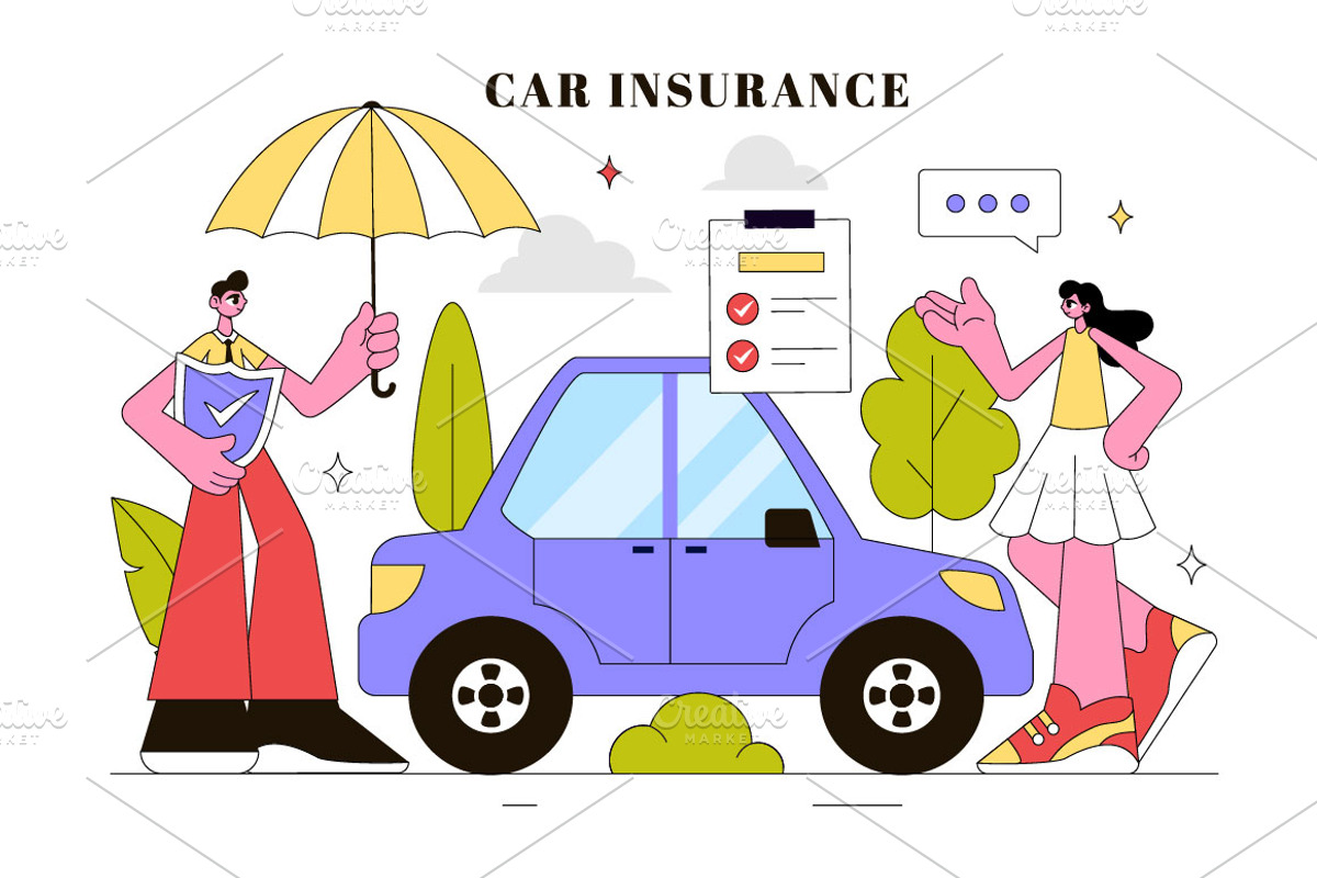 10 Car Insurance Illustration, a Transportation Illustration by denayunebgt (Photo 4 of 4)