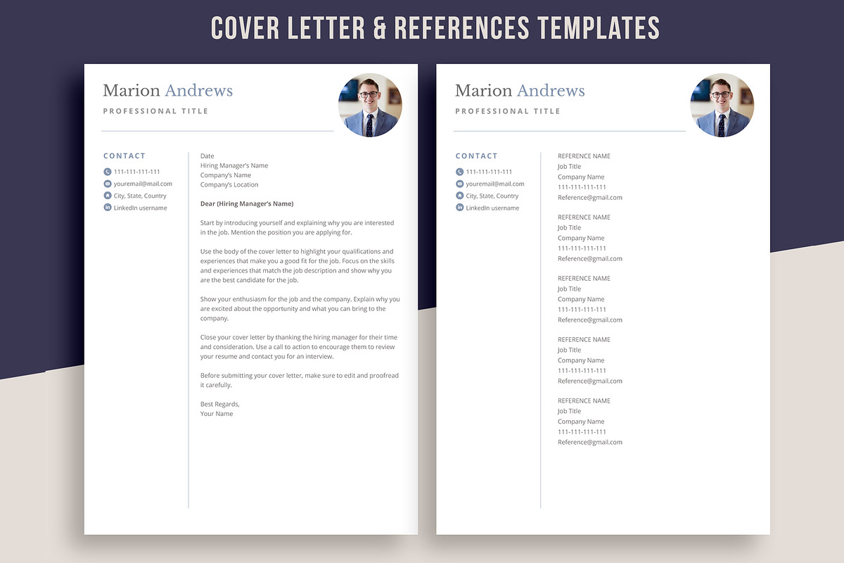 Simple Resume Template for Word | CV, a Resume Template by aivos (Photo 5 of 7)