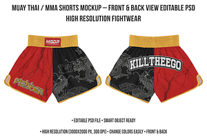 MMA Shorts Mockup – Editable PSD, a Bottom Mockup by std.badboy
