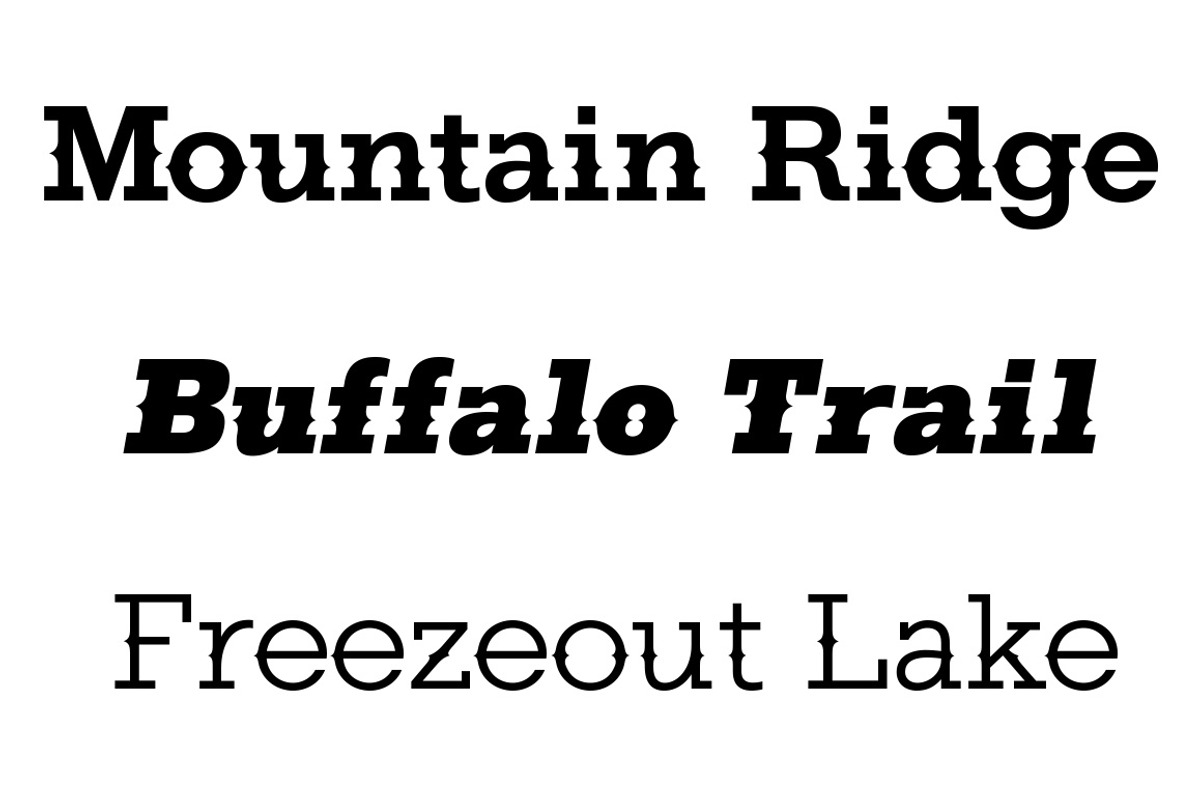 Ranch SC font family, a Slab Serif Font by FontMesa (Photo 4 of 6)